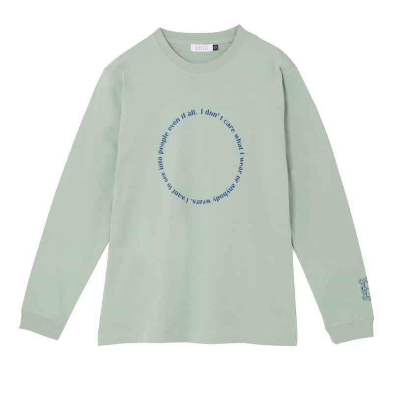 グラフィックロゴ入りロングスリーブカットソー