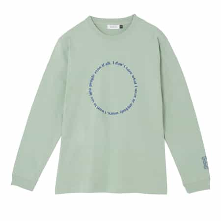 グラフィックロゴ入りロングスリーブカットソー