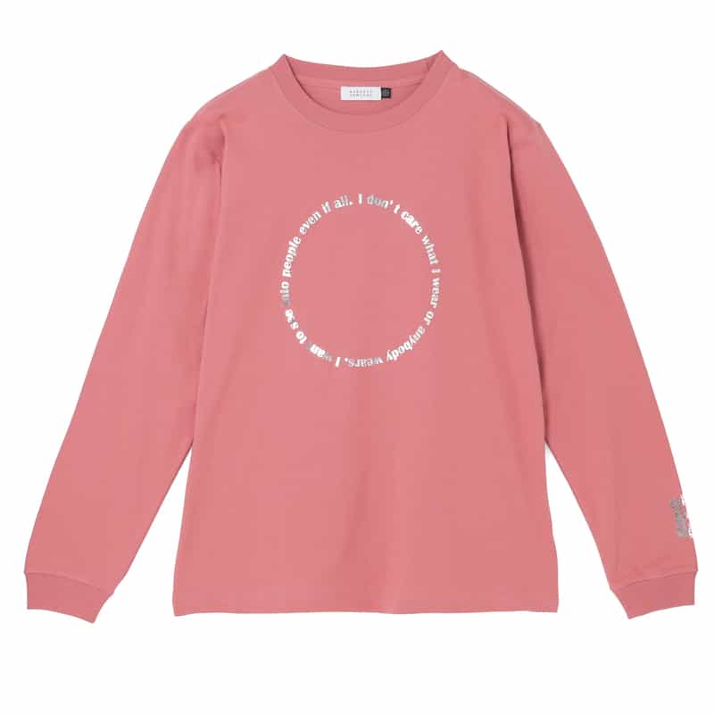 グラフィックロゴ入りロングスリーブカットソー