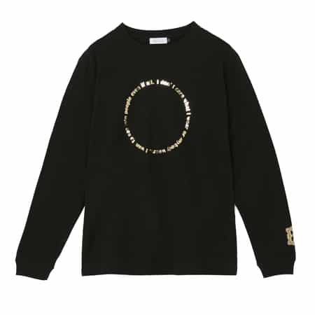 グラフィックロゴ入りロングスリーブカットソー