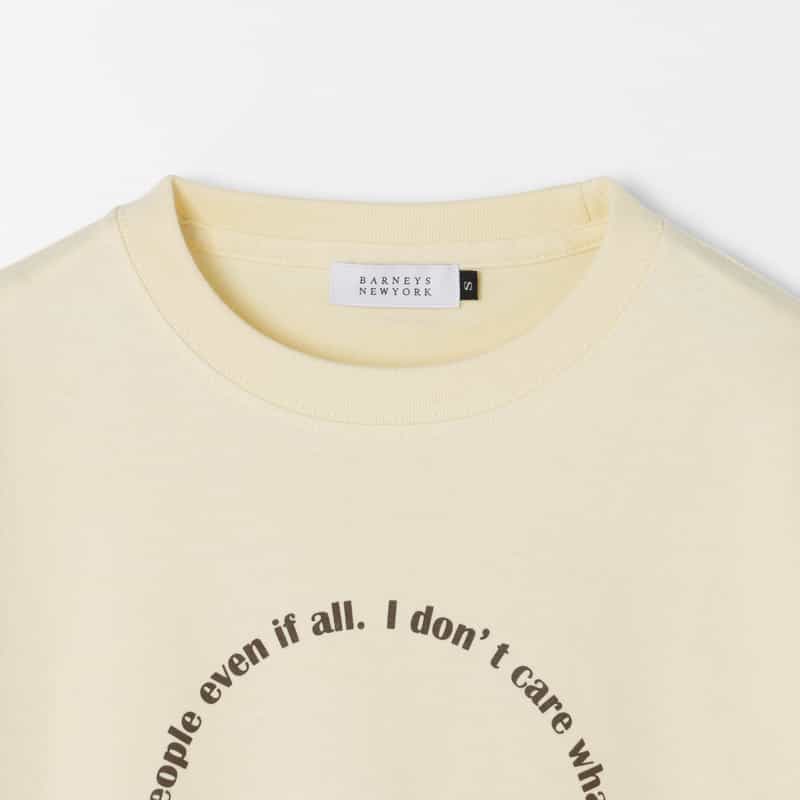 BARNEYS NEW YORK ウォッシャブル ロゴ入りカットソー WHITE