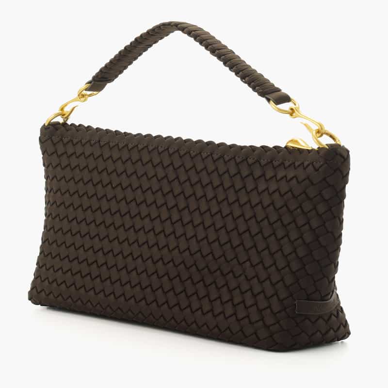 NAGHEDI NAGHEDI ＜ナゲディ＞ ワンハンドルバッグ “Porto Half-Moon Small Solid“ DARK BROWN