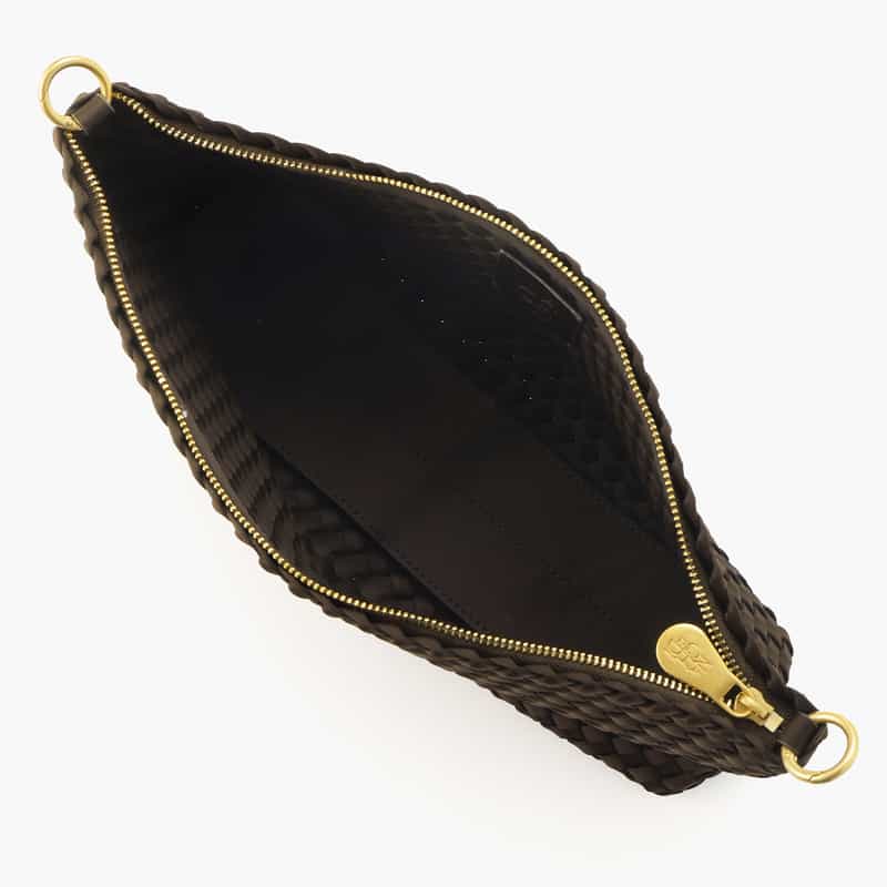 NAGHEDI NAGHEDI ＜ナゲディ＞ ワンハンドルバッグ “Porto Half-Moon Small Solid“ DARK BROWN