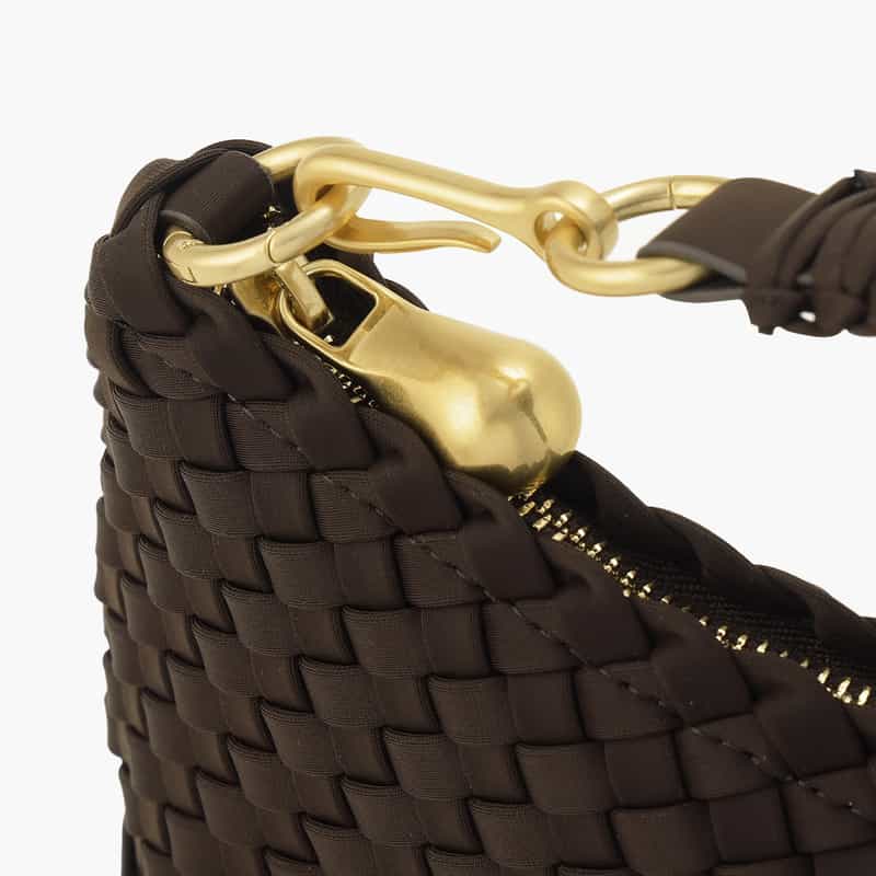 NAGHEDI NAGHEDI ＜ナゲディ＞ ワンハンドルバッグ “Porto Half-Moon Small Solid“ DARK BROWN