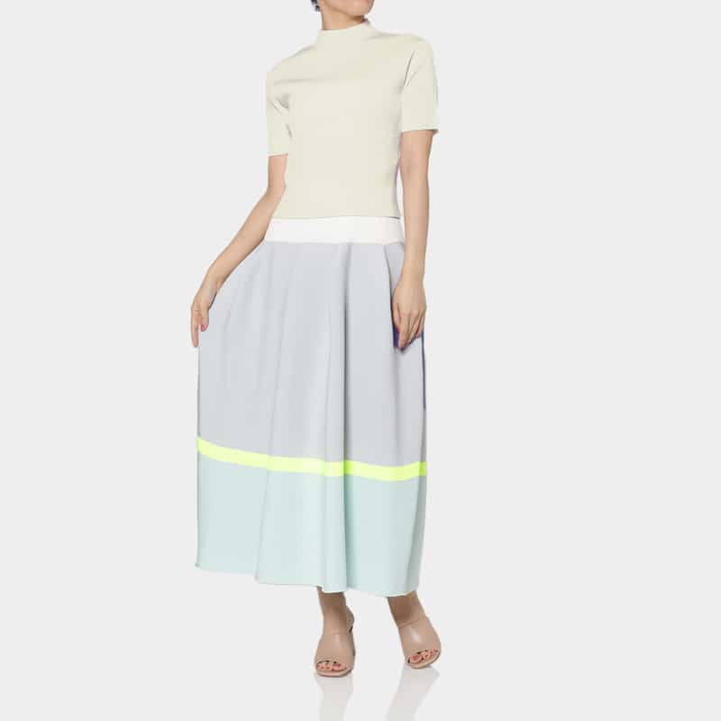 CFCL CFCL＜シーエフシーエル＞ ショートスリーブニットプルオーバー “PORTRAIT“ WHITE