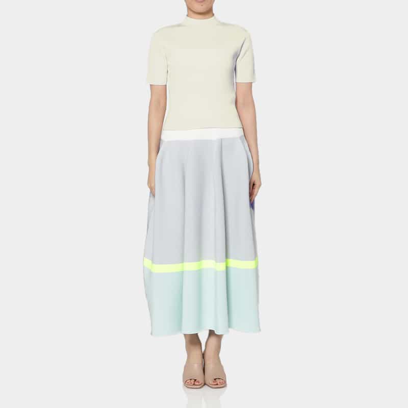 CFCL CFCL＜シーエフシーエル＞ ショートスリーブニットプルオーバー “PORTRAIT“ WHITE