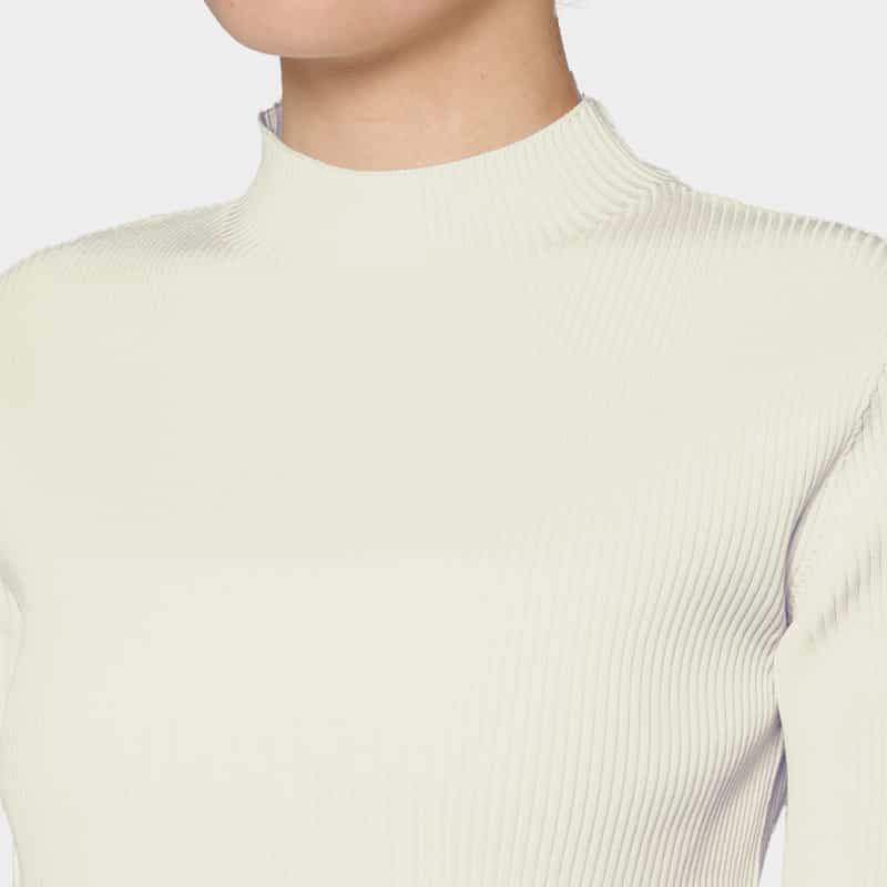 CFCL CFCL＜シーエフシーエル＞ ショートスリーブニットプルオーバー “PORTRAIT“ WHITE