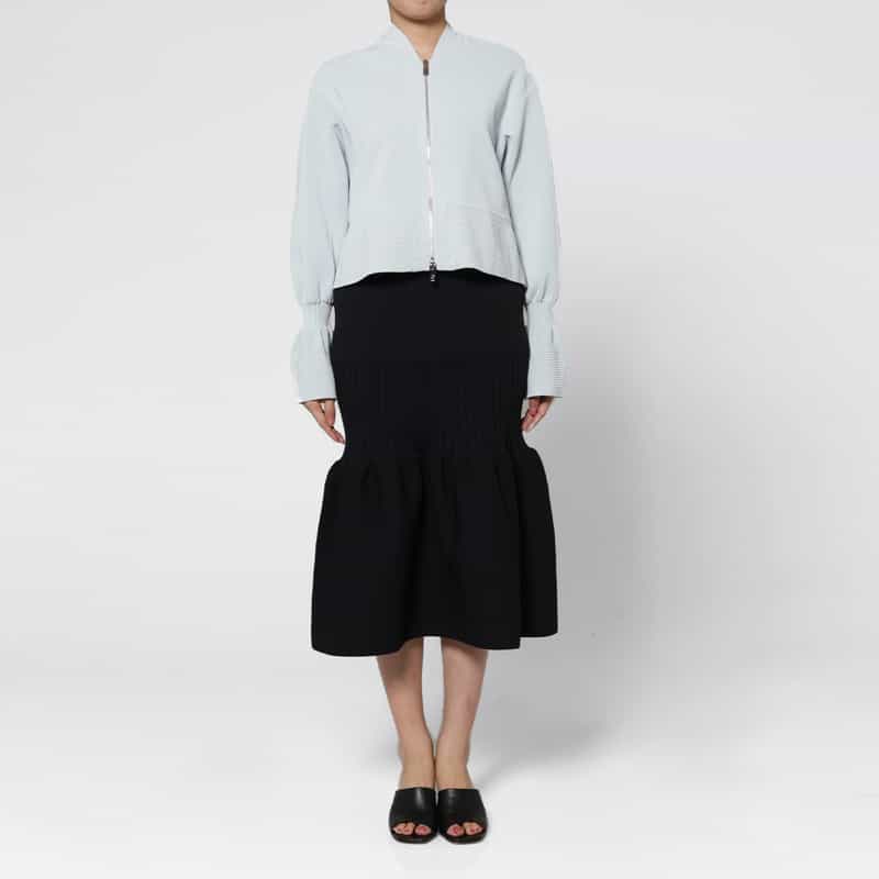 CFCL CFCL＜シーエフシーエル＞ マリースリーブ クロップドジップアップブルゾン GRAY