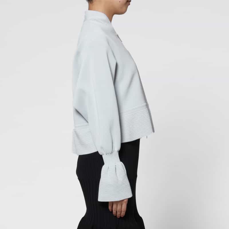 CFCL CFCL＜シーエフシーエル＞ マリースリーブ クロップドジップアップブルゾン GRAY