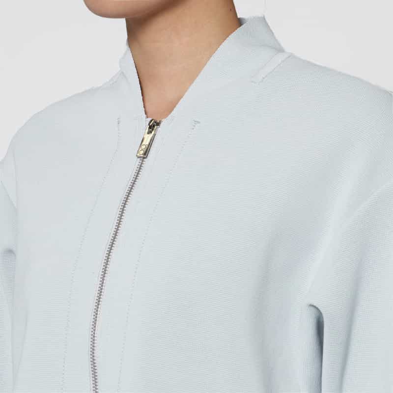 CFCL CFCL＜シーエフシーエル＞ マリースリーブ クロップドジップアップブルゾン GRAY