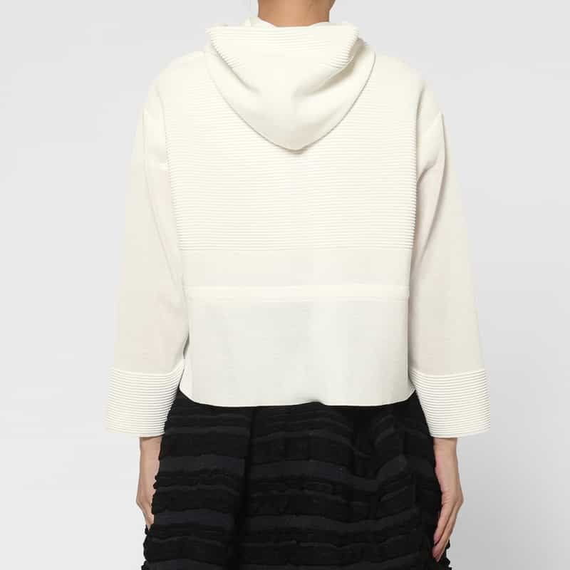 CFCL CFCL ＜シーエフシーエル＞ ジップアップ フーデッドブルゾン WHITE