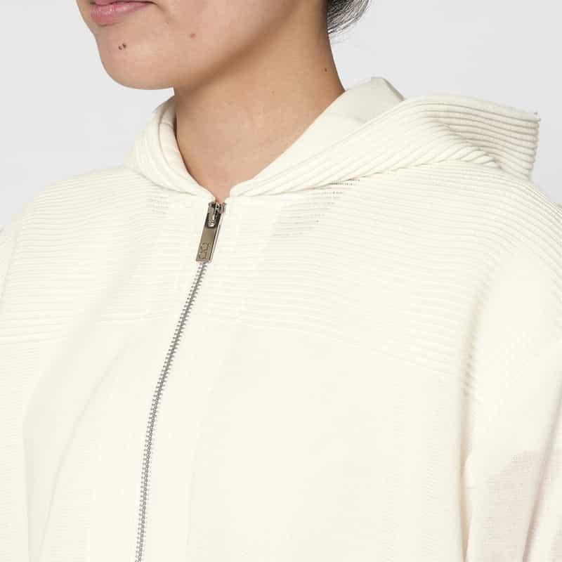 CFCL CFCL ＜シーエフシーエル＞ ジップアップ フーデッドブルゾン WHITE