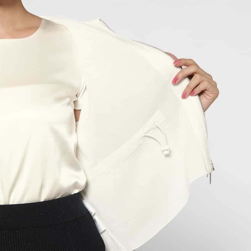 CFCL CFCL ＜シーエフシーエル＞ ジップアップ フーデッドブルゾン WHITE