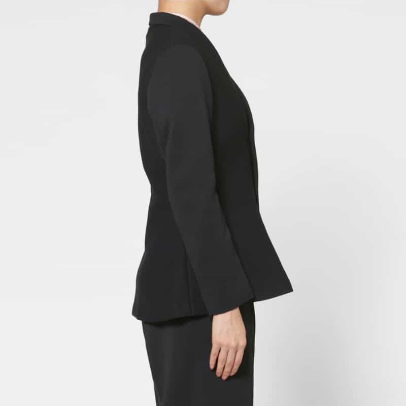 CFCL CFCL＜シーエフシーエル＞ ノーカラー フレアジャケット BLACK