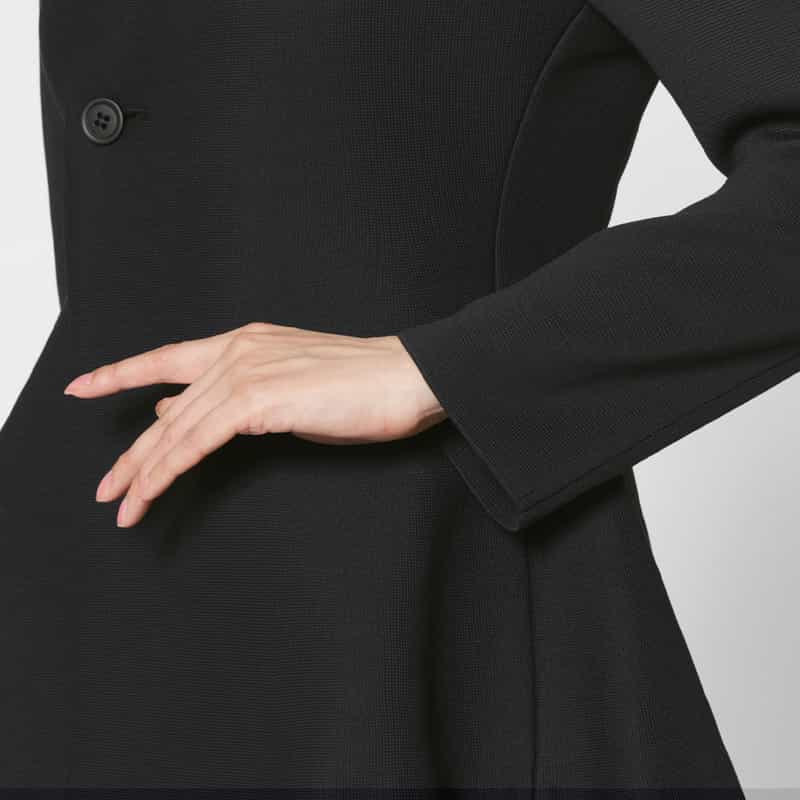 CFCL CFCL＜シーエフシーエル＞ ノーカラー フレアジャケット BLACK