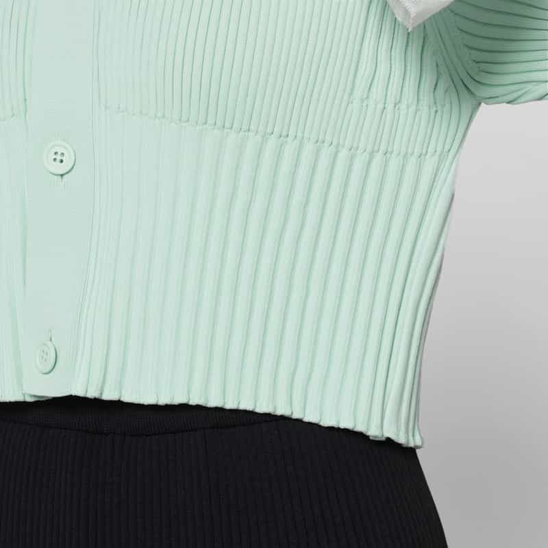 CFCL CFCL＜シーエフシーエル＞ クロップド ニットカーディガン LIGHT BLUE