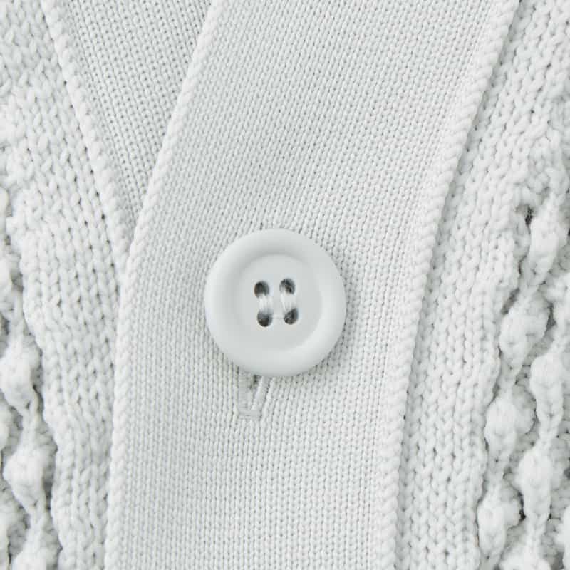 CFCL CFCL＜シーエフシーエル＞ クロップド ニットカーディガン “LATTICE“ GRAY