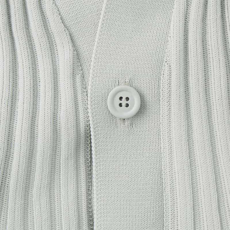 CFCL CFCL＜シーエフシーエル＞ フレアヘム グリッターニットカーディガン “POTTERY“ GRAY