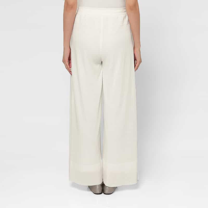 CFCL CFCL＜シーエフシーエル＞ ドローストリングニットセミワイドパンツ WHITE