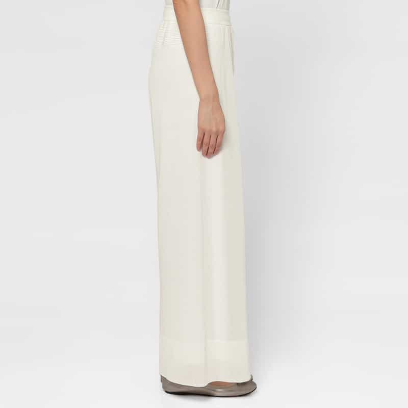 CFCL CFCL＜シーエフシーエル＞ ドローストリングニットセミワイドパンツ WHITE