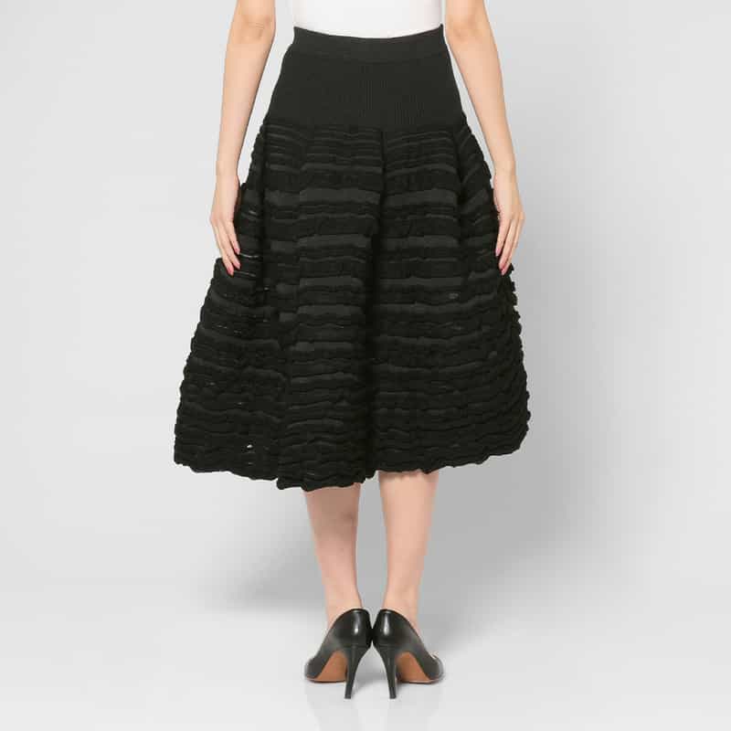 CFCL CFCL ＜シーエフシーエル＞ グリッター フレアスカート “POTTERY“ BLACK