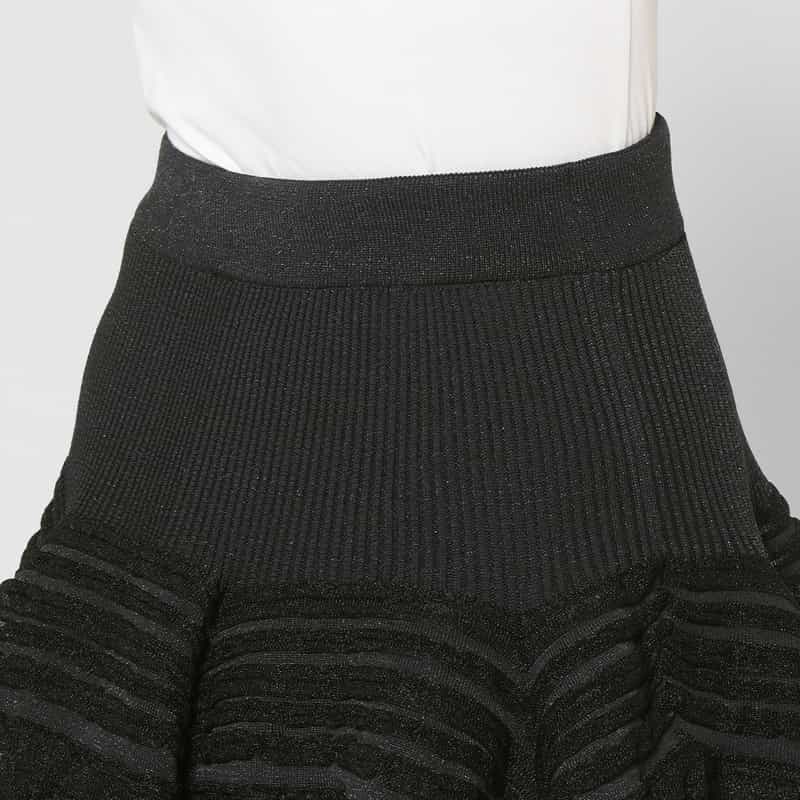 CFCL CFCL ＜シーエフシーエル＞ グリッター フレアスカート “POTTERY“ BLACK