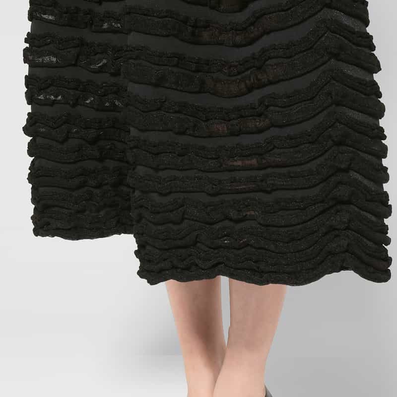 CFCL CFCL ＜シーエフシーエル＞ グリッター フレアスカート “POTTERY“ BLACK