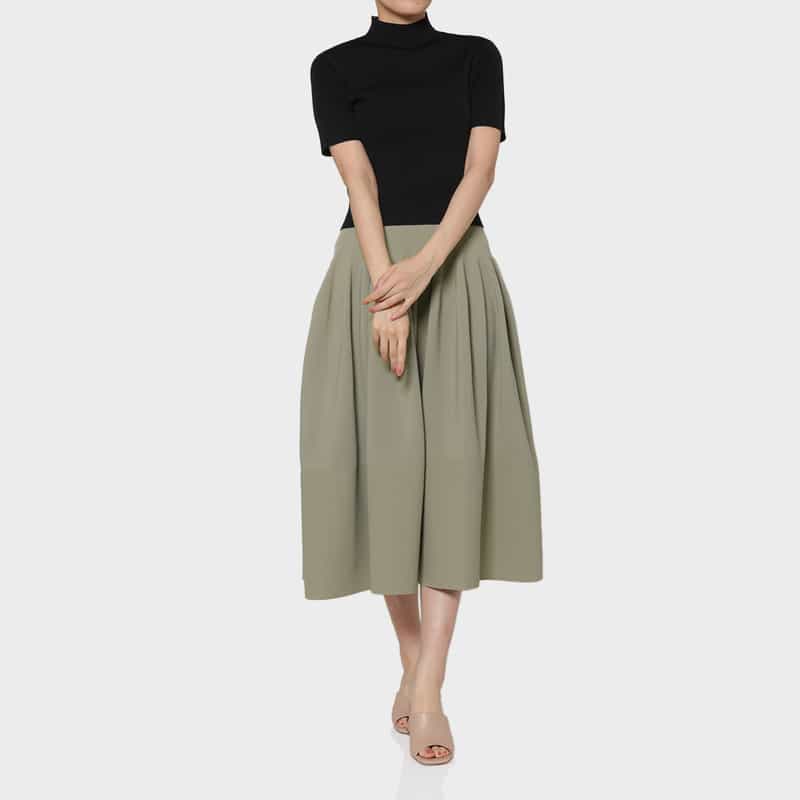 CFCL CFCL＜シーエフシーエル＞ 切替フレアスカート “RIVULET“ BEIGE