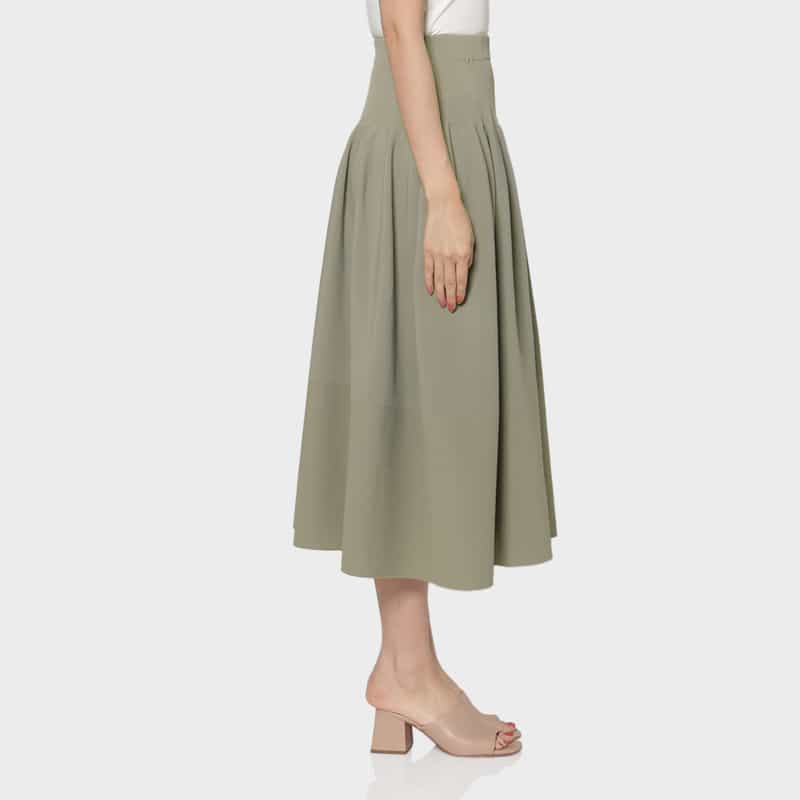 CFCL CFCL＜シーエフシーエル＞ 切替フレアスカート “RIVULET“ BEIGE