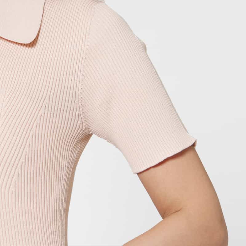 CFCL CFCL＜シーエフシーエル＞ グリッターニットポロドレス “POTTERY“ PINK