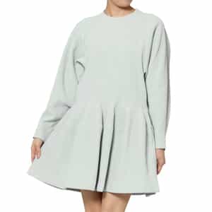 CFCL＜シーエフシーエル＞ パフスリーブ ラメニットミニドレス