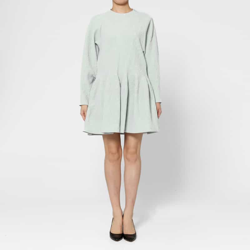 CFCL CFCL＜シーエフシーエル＞ パフスリーブ ラメニットミニドレス LIGHT BLUE