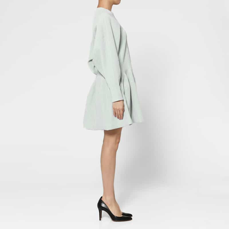 CFCL CFCL＜シーエフシーエル＞ パフスリーブ ラメニットミニドレス LIGHT BLUE