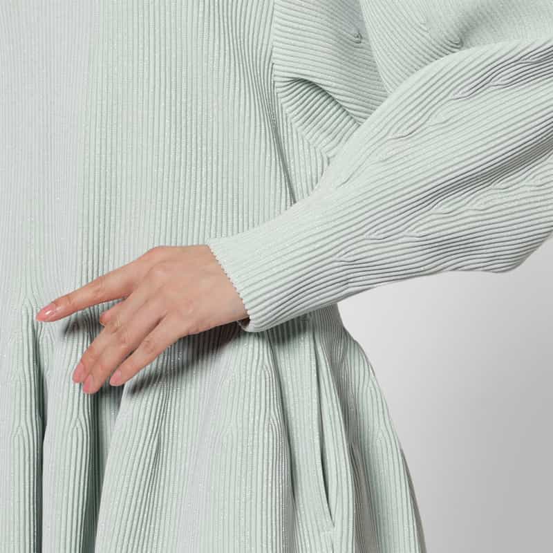 CFCL CFCL＜シーエフシーエル＞ パフスリーブ ラメニットミニドレス LIGHT BLUE