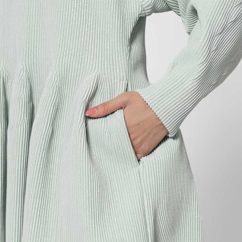 CFCL CFCL＜シーエフシーエル＞ パフスリーブ ラメニットミニドレス LIGHT BLUE