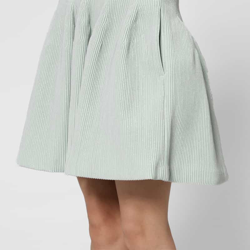 CFCL CFCL＜シーエフシーエル＞ パフスリーブ ラメニットミニドレス LIGHT BLUE