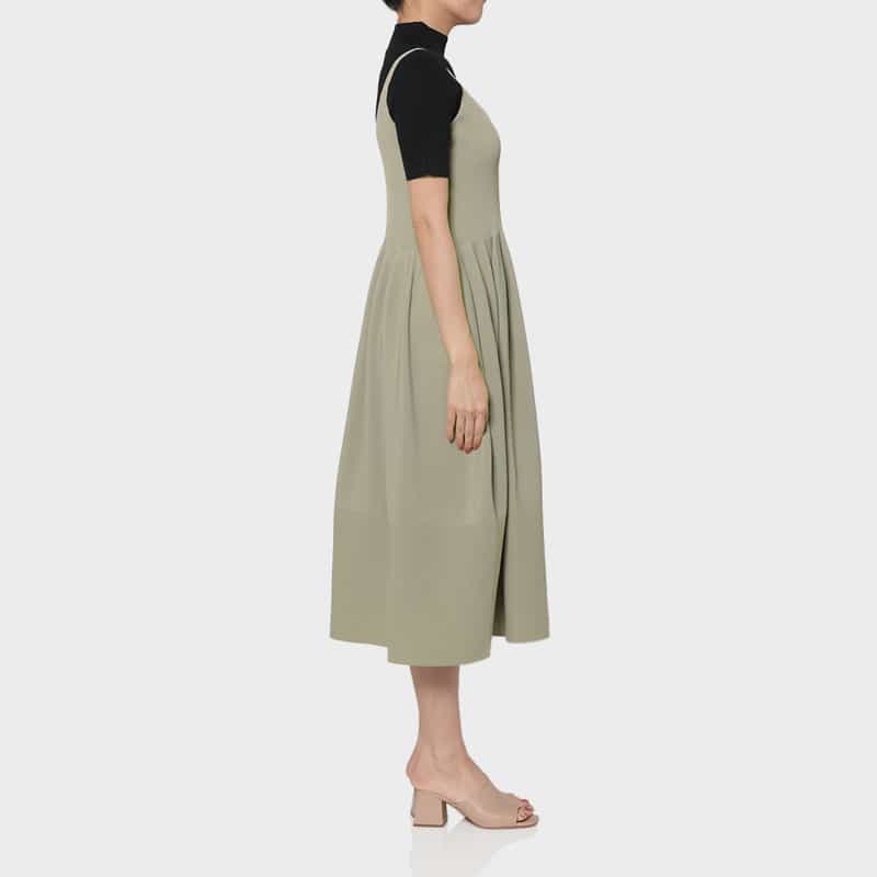 CFCL CFCL＜シーエフシーエル＞ 切替スリーブレスドレス “RIVULET“ BEIGE