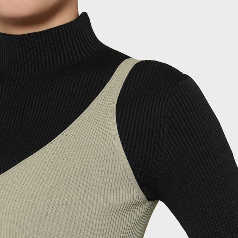 CFCL CFCL＜シーエフシーエル＞ 切替スリーブレスドレス “RIVULET“ BEIGE