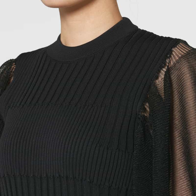 CFCL CFCL＜シーエフシーエル＞ パフスリーブドレス BLACK