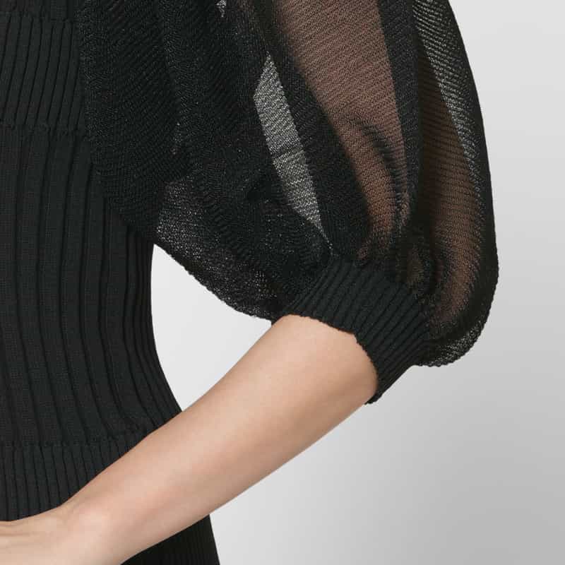 CFCL CFCL＜シーエフシーエル＞ パフスリーブドレス BLACK