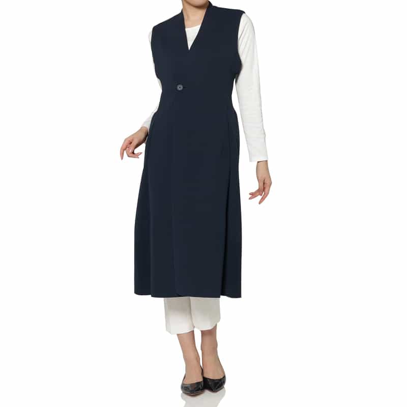 CFCL CFCL＜シーエフシーエル＞ カラーレスロングベスト NAVY