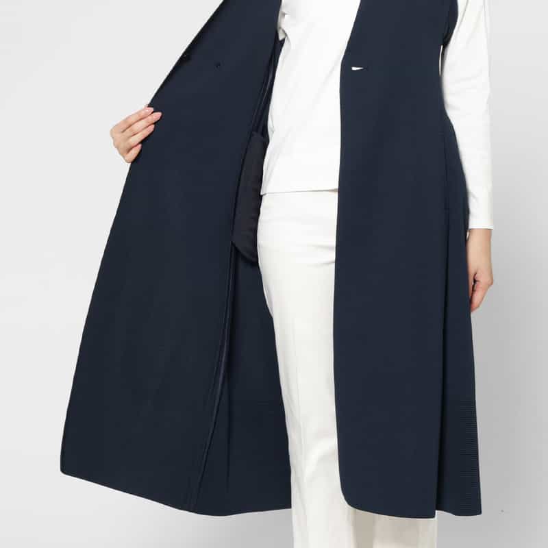 CFCL CFCL＜シーエフシーエル＞ カラーレスロングベスト NAVY