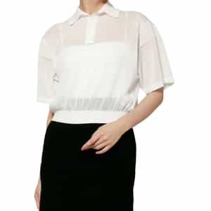 CFCL＜シーエフシーエル＞ シアーニットポロシャツ