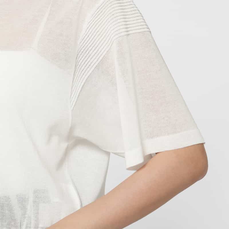 CFCL CFCL＜シーエフシーエル＞ シアーニットポロシャツ WHITE