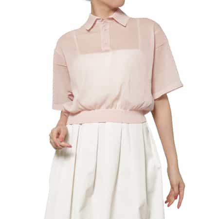 CFCL＜シーエフシーエル＞ シアーニットポロシャツ