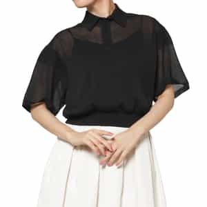 CFCL＜シーエフシーエル＞ シアーニットポロシャツ