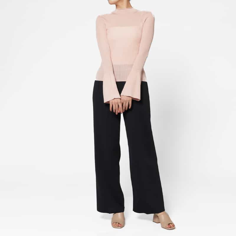 CFCL CFCL＜シーエフシーエル＞ ベルスリーブニットプルオーバー PINK