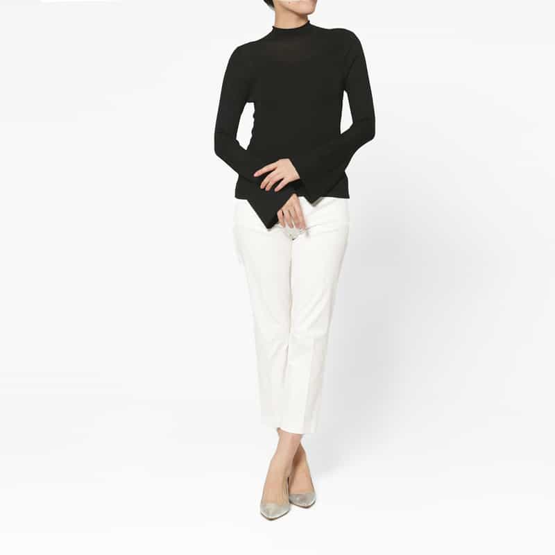 CFCL CFCL＜シーエフシーエル＞ ベルスリーブニットプルオーバー BLACK