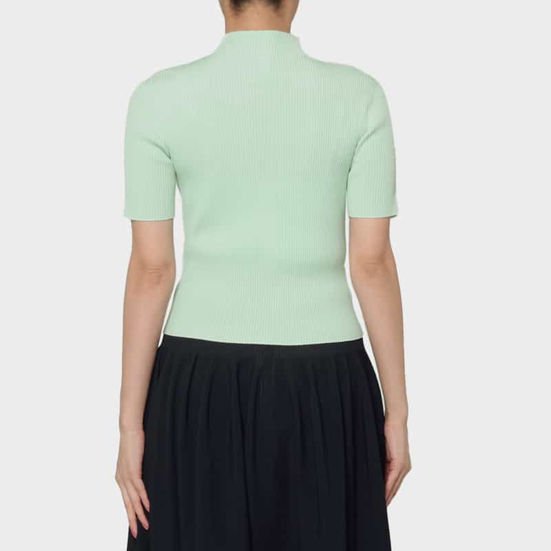 CFCL CFCL＜シーエフシーエル＞ ショートスリーブニットプルオーバー “PORTRAIT“ LT BLUE