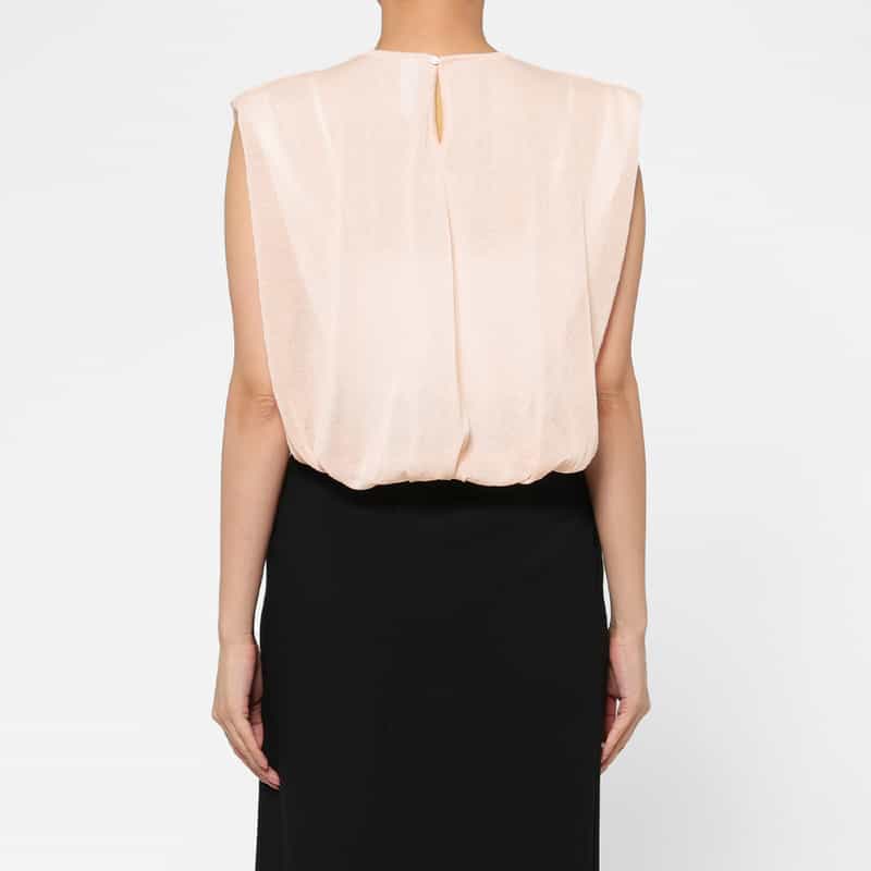 CFCL CFCL＜シーエフシーエル＞ クロップド スリーブレスシアーニットプルオーバー PINK